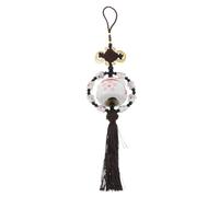 PENIKOKO Ceramic Lucky Cat Charm Car Pendant Durable Rearview Mirror Hanging Ornament Fit Vibrant Japanese Maneki Neko Accessory for Women Men