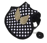 PENIKOKO Chicken Harness and Adjustable Rooster Vest Leash, Black Polka Dot Warm Hen Jacket m Size for Chicken Duck Goose Outdoor Walking