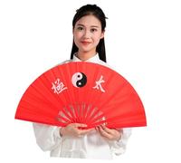 PENIKOKO Chinese Style Folding Hand Fan Tai Chi Dance Performance Prop Festival Decorative Wall Hanging for Wedding and Stage Use