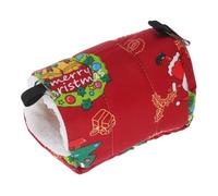 PENIKOKO Christmas Themed Thick Cotton Bird Bed for Cage Warm Snuggle Hut Nest House for Parakeets Cockatiels Conures Macaws Pets Insulated Winter Cozy Parrot Retreat