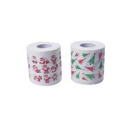 PENIKOKO Christmas Themed Toilet Paper Roll with Decorative Christmas Tree Print, White Original Pulp Material, Comfortable to The Touch, Beautiful Style for Kitchen and Bathroom Holiday