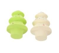 PENIKOKO Christmas Tree Shaped Makeup Sponges with Glittery Star Ball Design Soft Reusable Cosmetic Blenders for Foundation Powder Gentle Sensitive Skin Festive Beauty Applicators for