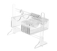 PENIKOKO Clear Acrylic Lash Holder Rack for Eyelash Display and Storage Transparent Portable Eyelash Travel Organizer with Hanger Design Compact for Grafted and False Lashes