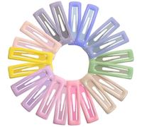 PENIKOKO Cream Color Hair Clips for Small Square Bobby Clips with Oil Drip Design 2pcs Hair Accessories for Bangs