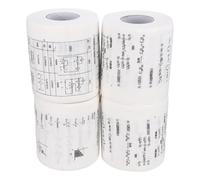 PENIKOKO Creative Chemical Physics Formula Printed Toilet Paper 4 Rolls Set High School Chemistry Physics Equations Pattern, Decorative Home Toilet Tissue for Bathroom Use