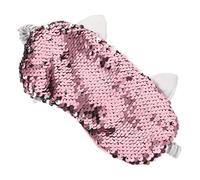 PENIKOKO Cute Glitter Sleep Mask Unicorn Sequin Adjustable Soft Eye Cover for Girls Women Reversible Blindfold Travel Sleeping