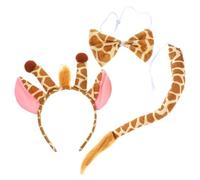 PENIKOKO Dancing Giraffe Costume Set for Ears Headband Bowtie and Tail Animal Cosplay Party Accessories for Halloween Birthday Carnival
