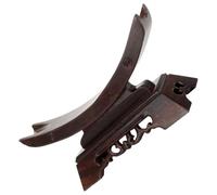 PENIKOKO Decorative Red Wood Sword Stand Ivory Base Horn Support Rack Wooden Sword Display Holder Home Decor Martial Arts Collectors