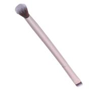 PENIKOKO Double Ended Makeup Brush Shallow Matted Gold Aluminium Handle Premium Fiber Bristles for Foundation Eyeshadow Blending Natural Look Suitable for Daily and Professional Use