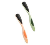 PENIKOKO Double-Sided Long Handle Foot Scraper TPR Callus Removers for Heel Exfoliation and Dead Skin Removal Portable Foot Files for Home and Travel Use