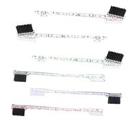 PENIKOKO Dual-ended Eyebrow and Hairline Brush Set 6 Pieces Multi-color (pink Green Blue) Small Size Edges Control Tool for Makeup and Grooming for Women and Girls