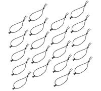 PENIKOKO Elastic String Clips Nylon Gear Clips for Backpack Accessories 20pcs with Quick Release and Secure Loose Web Straps, for Outdoor Tactical Bag Management