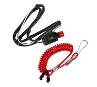 PENIKOKO Engine Start Switch with Push Button and Safety Kill Lanyard Ignition Control for Boat Propeller Motors Easy Installation Secure Stable Connection for Smooth Operation