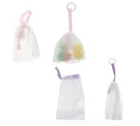 PENIKOKO Exfoliating Soap Pouch Foaming Net for Face and Body Cleansing Bubble Maker Bag for Gentle Makeup Removal and Brightening Skin Tone for Home Shower Use Random Color