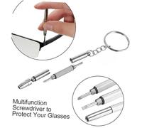 PENIKOKO Eyeglass Repair Kit with Nose Pads Tweezers and Screwdriver for Glasses Fixing Stainless Steel Screws and Nuts for Sunglasses Watches Jewelry Maintenance at Home