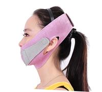PENIKOKO Face-lifting Mask and Thin Chin Strap, v Line Masseter Muscle Band for Double Chin Reduction and Tightening, Pink, Suitable for Women and Men at Home or Travel