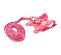 PENIKOKO Ferret Harness and Leash Adjustable Small Animal Vest Traction Rope Pink for Outdoor Walking and Small Pets Use