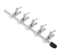 PENIKOKO Fish Tank Air Flow Control Valve 5 Holes Aquarium Oxygen Regulator 4mm Chrome Plated Air Flow Splitter for Aquarium Pump