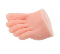 PENIKOKO Flexible Silicone Manicure Practice Foot Model for Acrylic Nails Training Reusable Left Foot Pedicure Tool for Beginners and Professionals Realistic Female Nail Art Accessory