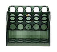 PENIKOKO Flip-style Plastic Egg Storage Container for Fridge Door 30-egg Capacity Refrigerator Egg Holder Rack in Dark Green Large Kitchen Organizer for Fresh Storage