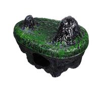 PENIKOKO Floating Aquarium Decor Rockery with Cave Hideout Abs Simulated Stone Floating Fish Tank Ornament for Betta Fish Play and Tank Enrichment Multifunctional Plastic Aquarium Mountain