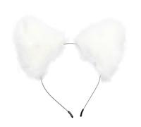 PENIKOKO Fluffy Fox Ear Headband Animal Ear Design Hair Ornament Comfortable Female Hairband for Cosplay Party Makeup Daily Wear Valentine