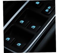 PENIKOKO Fluorescent Car Control Sticker Blue Glow Window Button Decal Adhesive for Smooth Auto Body Easy to Apply and Remove Car Door Handle Decoration