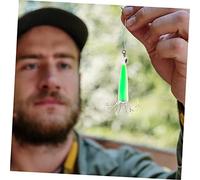 PENIKOKO Fluorescent Squid Hook with Claw Luminous Green Sleeve Corrosion Resistant Row Artificial Fishing Tackle for Rivers Lakes and Ponds Night Use Cuttlefish Bait Head Hook