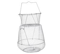 PENIKOKO Foldable Metal Fishing Catch Net with Handle Fish Guard Basket for Secure Outdoor Fishing Portable Collapsible Design for Easy Storage and Transport