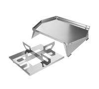 PENIKOKO Foldable Stainless Steel Bbq Grill Stand with Elevated Base Square Stable Camping Stove Rack Portable Charcoal Barbecue Grill Rack for Outdoor Picnic and Hiking