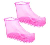 PENIKOKO Foot Soaking Shoes with Magnetic Massage Pink Small Size 16.5cm Plastic Foot Bath Boots for Home Pedicure and Relaxation Bath Basin Liner Bag Compatible Soaking