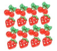 PENIKOKO Fruit Nail Art Charms 60pcs Resin Slices Strawberry Cherry Nail Decorations for Diy Manicure Art Supplies