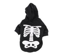 PENIKOKO Glow Dark Skeleton Dog Cosplay Costume Xl Comfortable Safety Pet Halloween Outfit with Skull Pattern for Small Dogs and Cats Lightweight Breathable Garment for Parties and Outdoor