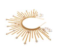 PENIKOKO Goddess Crown Headband Lightweight Bridal Headpiece for Women Comfortable Wedding Hair Jewelry Stylish Cosplay Costume Accessory Easy to Wear for Parties and Events