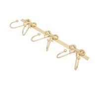 PENIKOKO Gold Bow Wall Mounted Iron Art Hook for Robe Holder Tie Organizer and Wall Storage Sturdy Metal Coat Rack for Bathroom Entryway Multifunctional Key Bag Hat Hanger Easy Installation