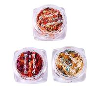 PENIKOKO Gold Foil Flakes Metallic Foil Flake Nail Art Accessories 3pcs Set for Manicure Gilding Decoration Suitable for Gel and Press Nails