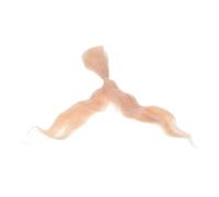 PENIKOKO Golden Doll Hair Wefts Synthetic Wig Extensions for DIY Crafts Curly Smooth Texture Flexible Styling for Doll Making and Art Supplies