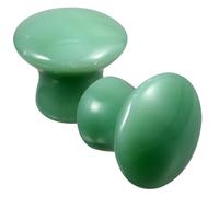 PENIKOKO Green Aventurine Jade Facial Massaging Stones 2pcs Small Mushroom Shaped Face Massager for Hot and Cold Therapy Skincare Tools Relaxation and Beauty