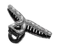 PENIKOKO Hair Styling Claw Clip Sparkly Rhinestones Comfortable Fit, French-Inspired Elegance, Silver, 4.33 X 1.97 X 1.57 Inches, for Women’S Casual or Formal Use