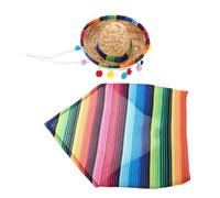 PENIKOKO Halloween Cinco De Mayo Goose Pet Costumes Mexican Statue Outfits Sombrero Hat Bandana Scarf