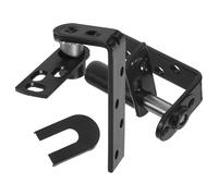 PENIKOKO Heavy Duty 304 Stainless Steel Self-Closing Double Swing Door Hinges for 30mm Boards, Spring-Loaded Saloon Bar and Patio Door Hardware, Black Finish