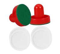 PENIKOKO Hockey Pushers and Pucks Set for Table Game Accessories Includes Sliders White Balls and Felt Pads Replacement Parts for Indoor Table Hockey Play