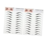 PENIKOKO Imitation Eyebrow Transfer Stickers 2pcs 3d Hair-like Artificial Eyebrows Temporary Grooming Tool for Men and Women Natural Look