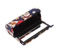 PENIKOKO Japanese Style Lipstick Holder with Mirror Compact Mini Lipstick Case for Women Portable Decorative Lightweight Makeup Storage Box for Daily Use Gift