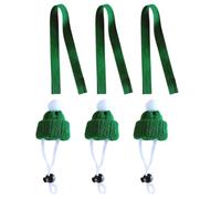 PENIKOKO Knitted Hamster Hat for Small Pets with Adjustable Fit, Lovely Design Made of Woolen Yarn and Lint, Lightweight Green Hat for Halloween and Christmas Parties