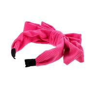 PENIKOKO Large Bow Headband for Women Oversized Corduroy Pink Hair Accessory Soft Comfortable Fit Stylish for Parties Holidays and Everyday Hairstyles