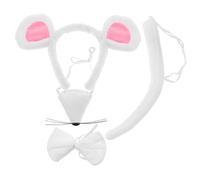 PENIKOKO Little Mouse Headband Headdress Bow Tie Tail and Rat Ears Costume Set for Halloween Party Boys and Girls Animal Tails Dress-up