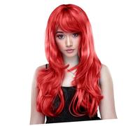 PENIKOKO Long Curly Gradient Color Wig for Women Soft Natural Texture Full Wig Heat Resistant Synthetic Hair for Cosplay Parties Halloween and Daily Use