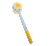 PENIKOKO Long Handled Bath Brush with Dual Sided Exfoliating Sponge Pumice Foot File Versatile Back Scrubber for Gentle Cleansing and Skin Care for Men Women