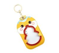 PENIKOKO Luck Snake Keychain Holder with Dual Card Slots PU Material Chinese Zodiac Design Practical Id and Credit Card Case Stylish Feng Shui Charm for Year